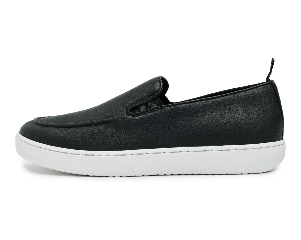 Men's FitFlop Craft-Q Tumbled-leather Moc Loafers Black