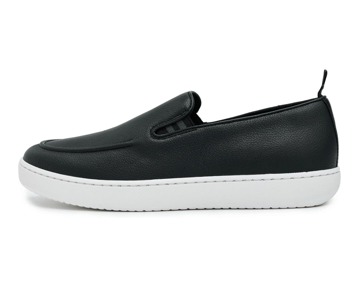 Men's FitFlop Craft-Q Tumbled-leather Moc Loafers Black