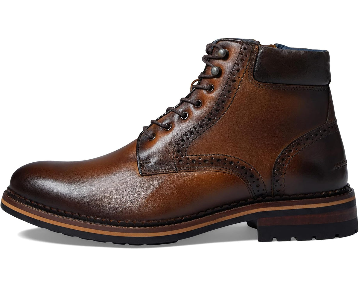 Men's Johnston & Murphy Connelly Plain Toe Boots Tan Full Grain
