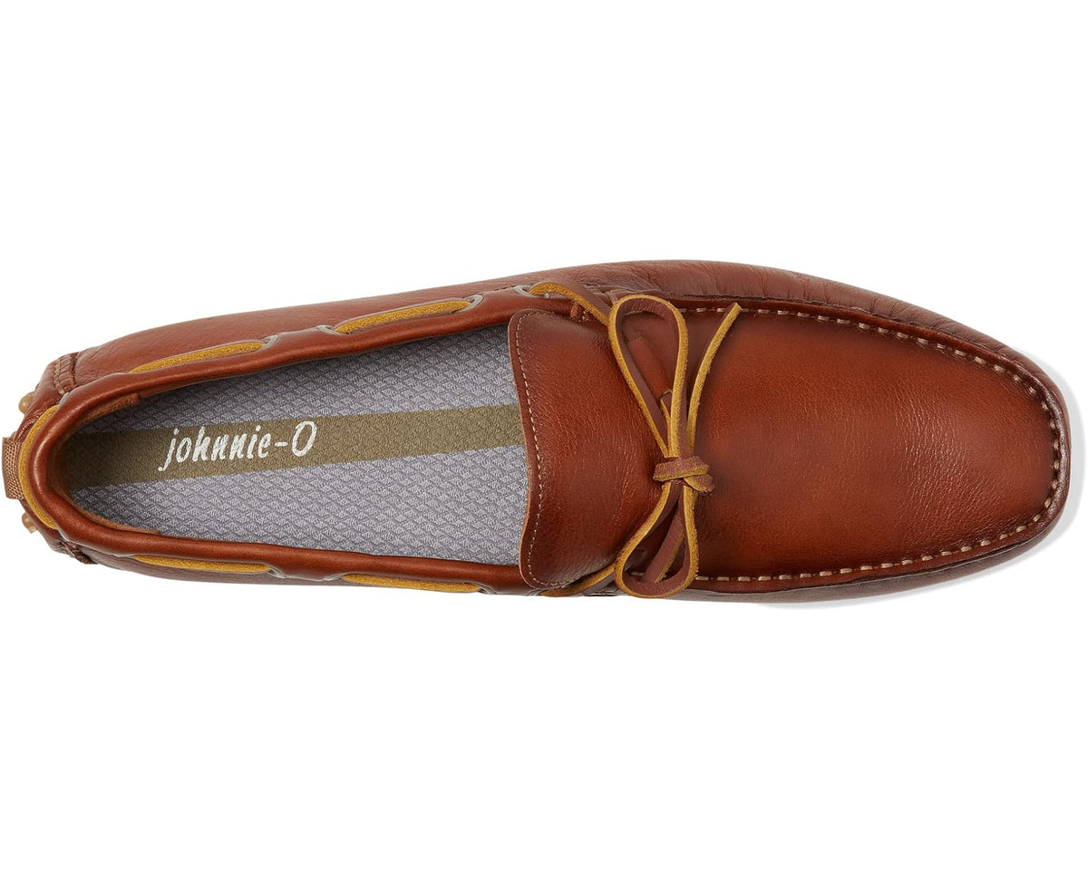 Men's johnnie-O Leather Getaway Driver Cognac