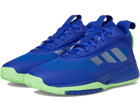 Men's adidas Own The Game 3.0 Basketball Shoes Lucid Blue/Silver Metallic/Lime Burst
