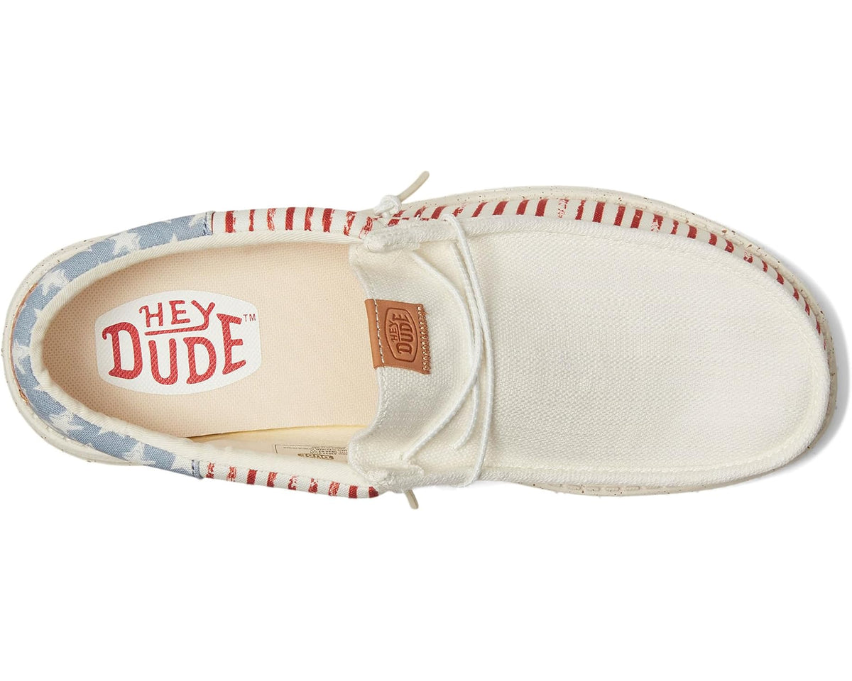 Men's Hey Dude Wally Funk Americana Stars American Flag
