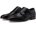 Men's Stacy Adams Karson Wing Tip Double Monk Strap Black