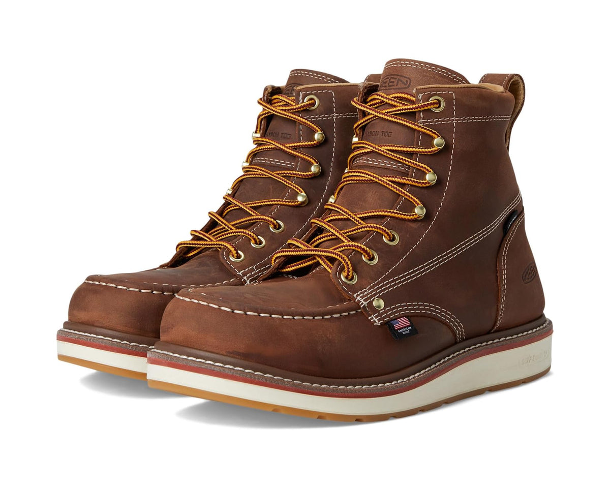 Men's KEEN Utility Liberty 6 Waterproof Boots (Carbon-Fiber Toe) Chestnut/Gum