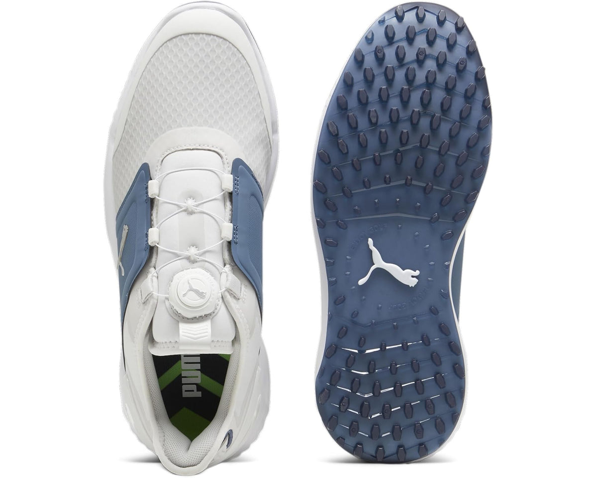 Men's PUMA Golf Ignite Elevate Disc Golf Shoes Feather Gray/Evening Sky/Puma White