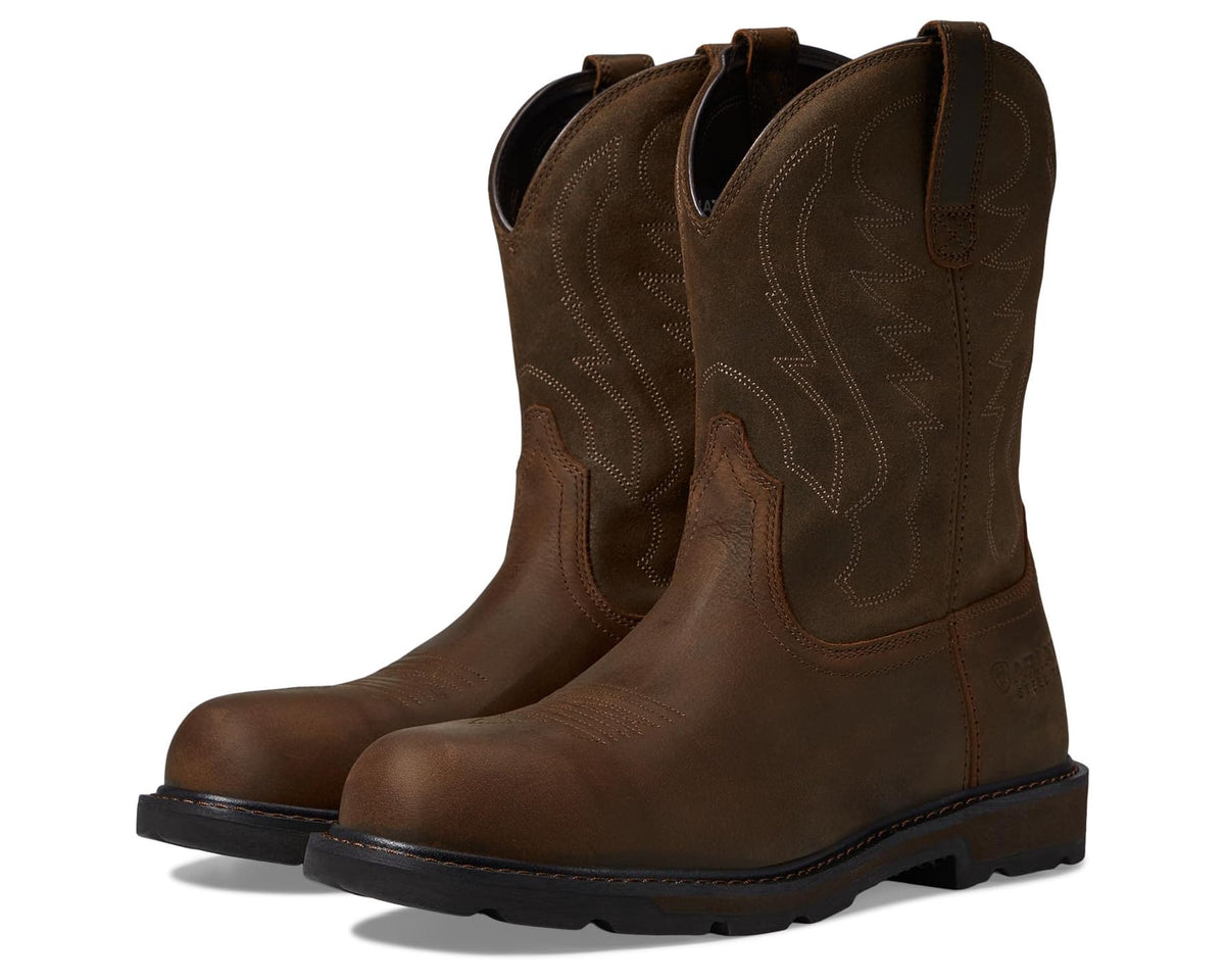 Men's Ariat Groundbreaker Pull-on Steel Toe Brown