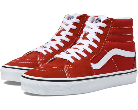 Unisex Vans SK8-Hi Racing Red/True White