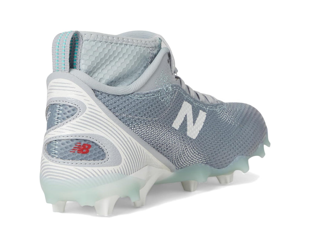 Men's New Balance FreezeLX V5 Lacrosse Cleats Grey/White