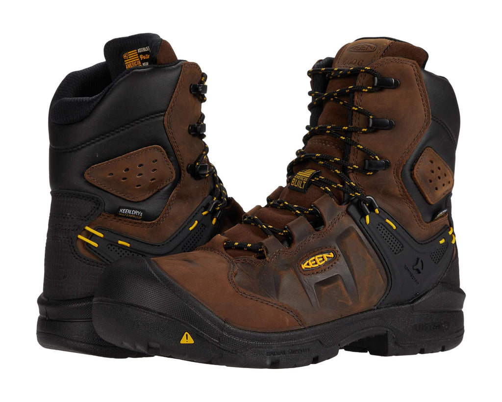 Men's KEEN Utility Dover 8 Insulated Waterproof Boot (Carbon-fiber Toe) Dark Earth/Black