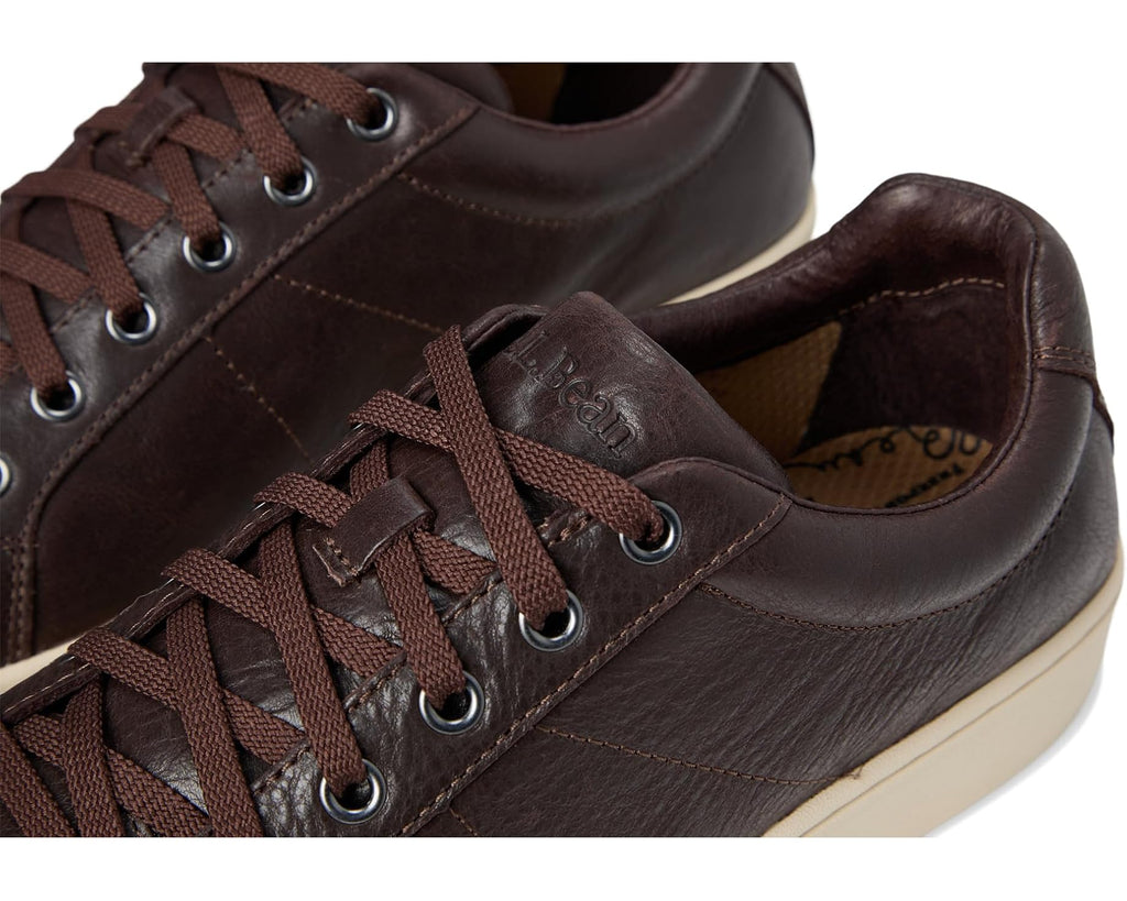Men's L.L.Bean Eco Bay Sneaker Leather Dark Brown