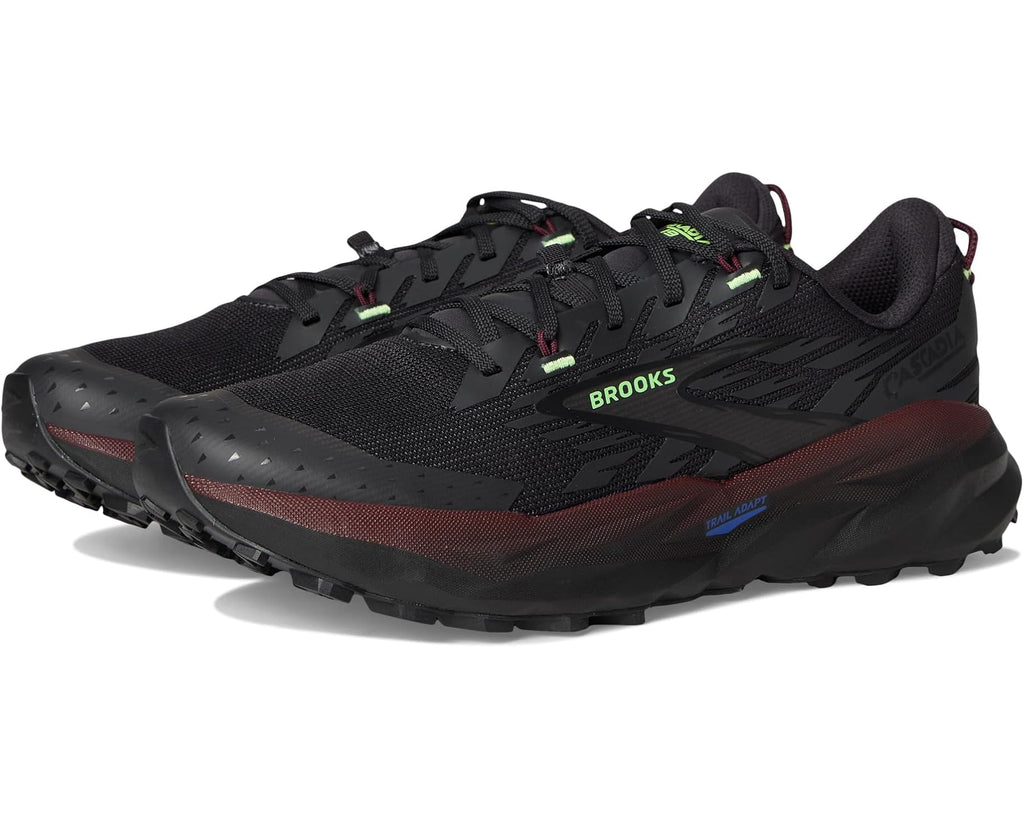 Men's Brooks Cascadia 19 Phantom/Rum Raisin/Green