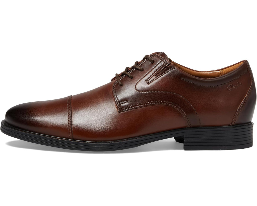 Men's Clarks Whiddon Cap Mahogany Leather
