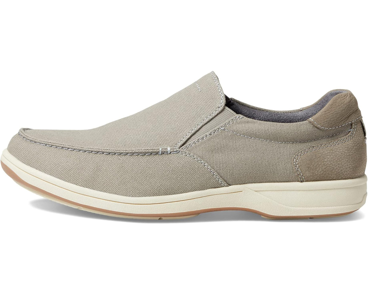 Men's Florsheim Lakeside Canvas Moc Toe Slip-On Gray Canvas