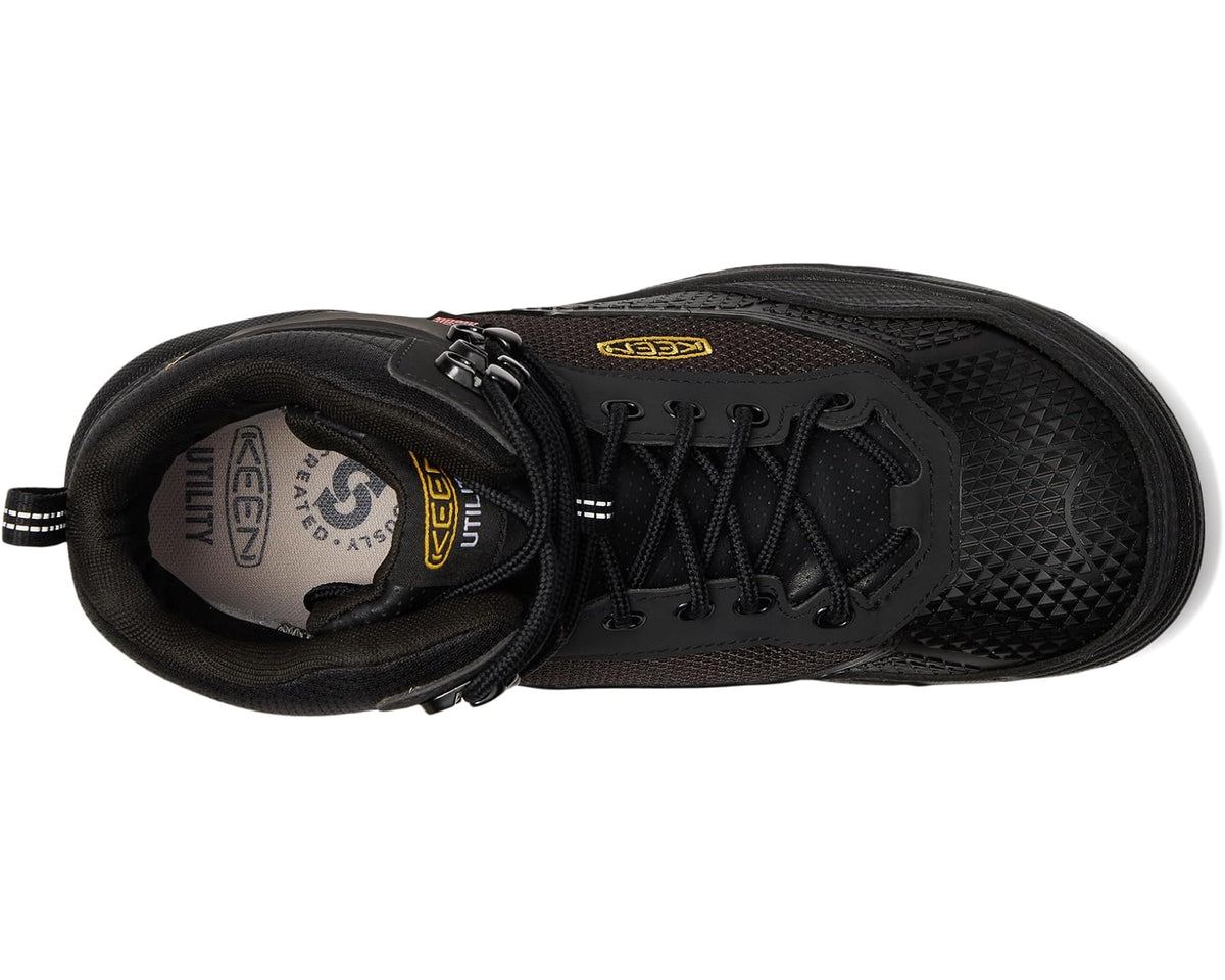 Men's KEEN Utility Stronglite 6 Waterproof Boot (Comp Toe) Black/Black