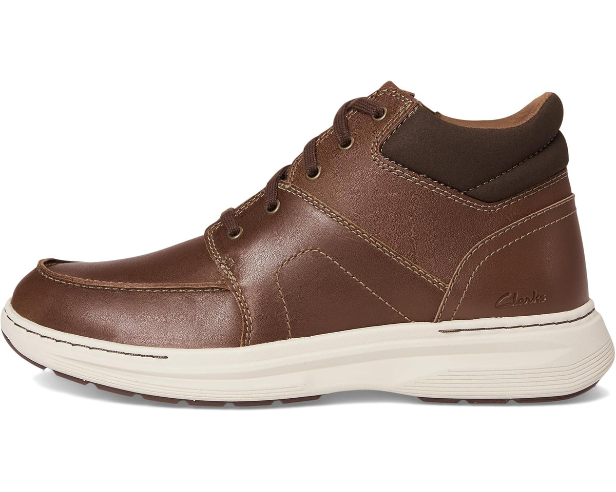 Men's Clarks Craftwell Mid Dark Tan Leather