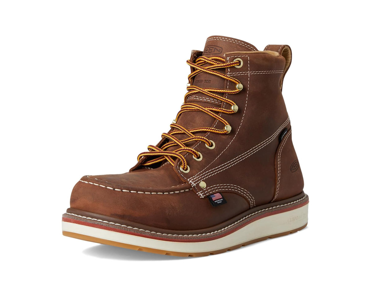 Men's KEEN Utility Liberty 6 Waterproof Boots (Carbon-Fiber Toe) Chestnut/Gum