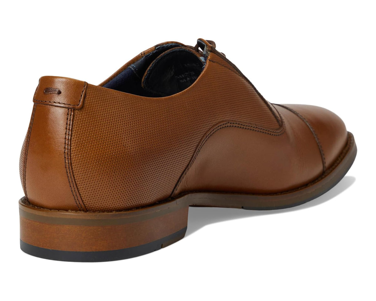 Men's Johnston & Murphy Landry Embossed Cap Toe Tan Full Grain