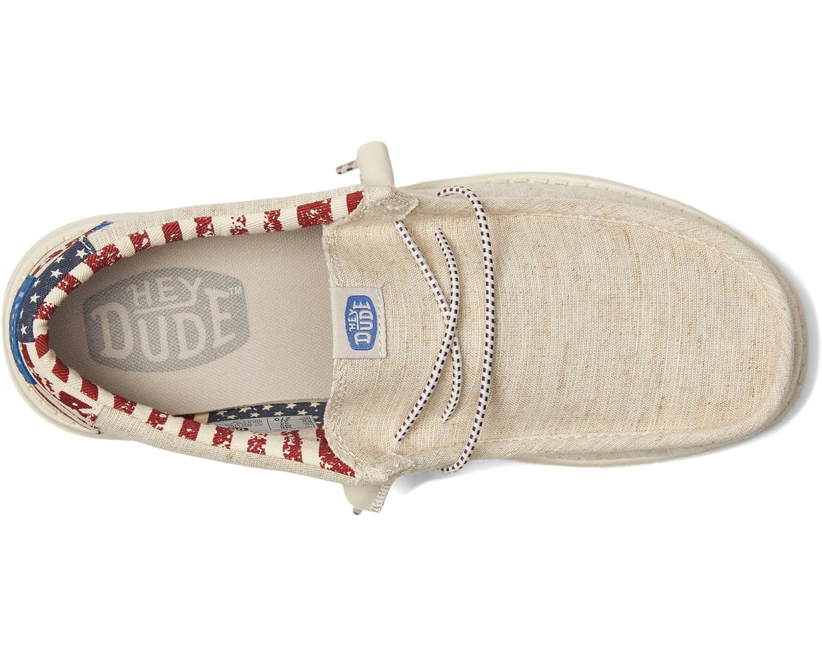 Unisex Hey Dude Wally Patriotic Off-White Patriotic