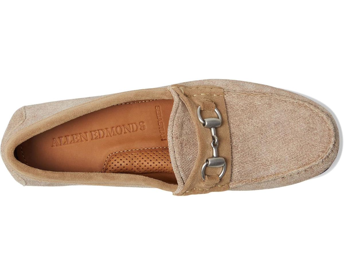 Men's Allen Edmonds Sebastian Loafer/Moc Shoes Bone Suede Mix