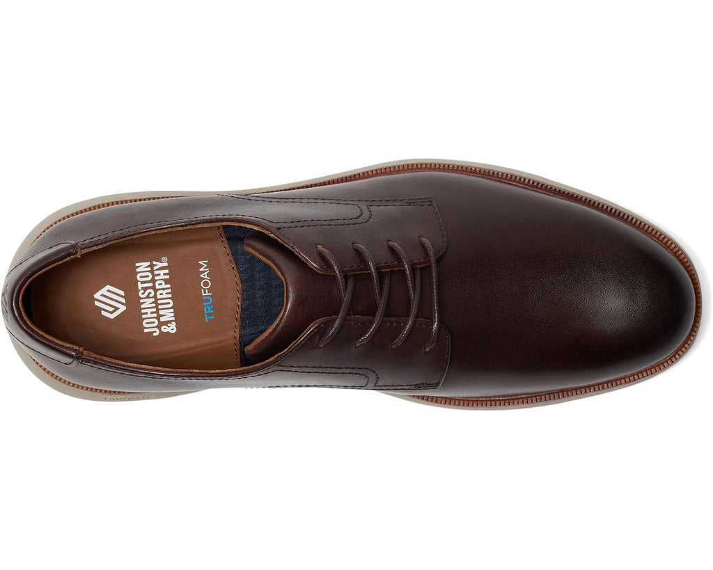 Men's Johnston & Murphy Larkin Plain Toe Mahogany Italian Calfskin