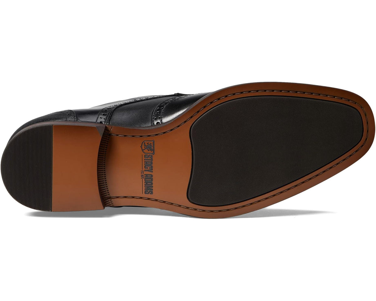 Men's Stacy Adams Karson Wing Tip Double Monk Strap Black