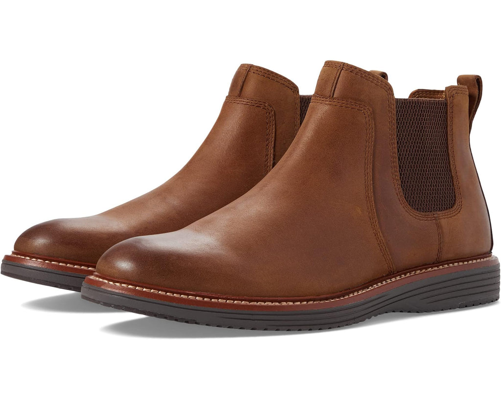 Men's Johnston & Murphy Upton Chelsea Brown Oiled Full Grain
