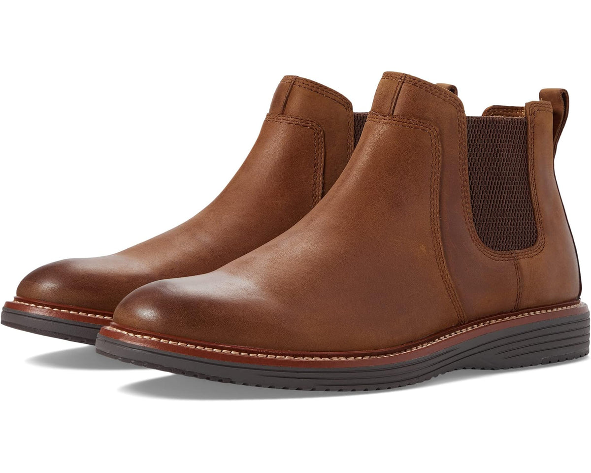 Men's Johnston & Murphy Upton Chelsea Brown Oiled Full Grain