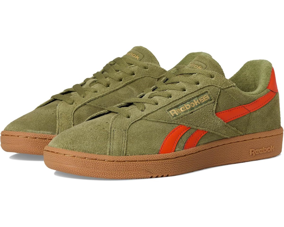 Unisex Reebok Lifestyle Club C Grounds UK Deepolive/Pumporange/Gum