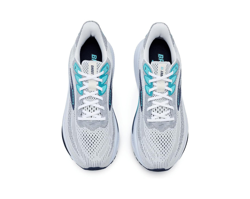 Men's Brooks Ghost 17 White/Beacon Blue/Ipanema