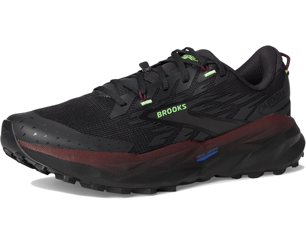 Men's Brooks Cascadia 19 Phantom/Rum Raisin/Green