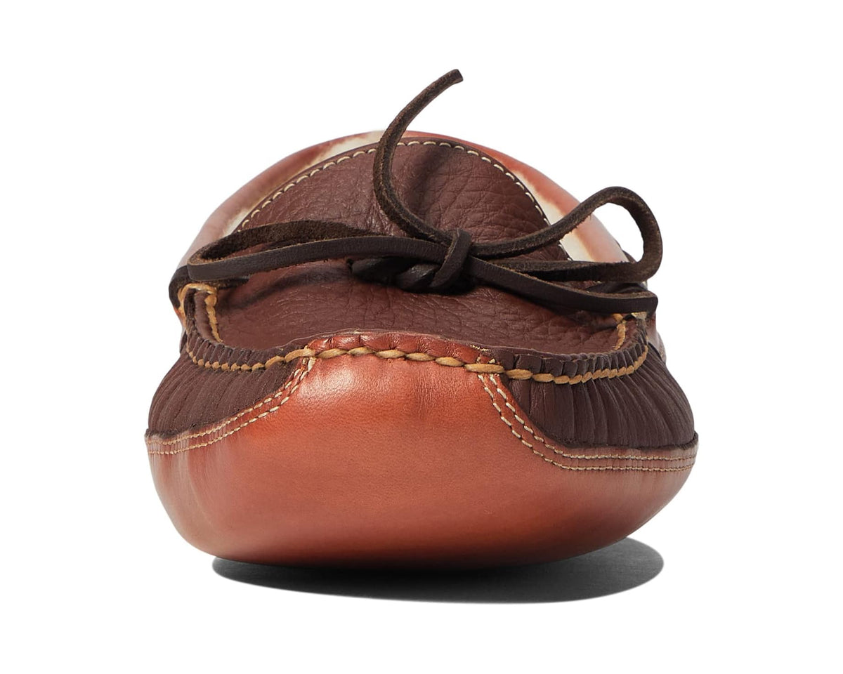 Men's L.L.Bean Bison Double Sole Slipper Shearling Lined Raisin