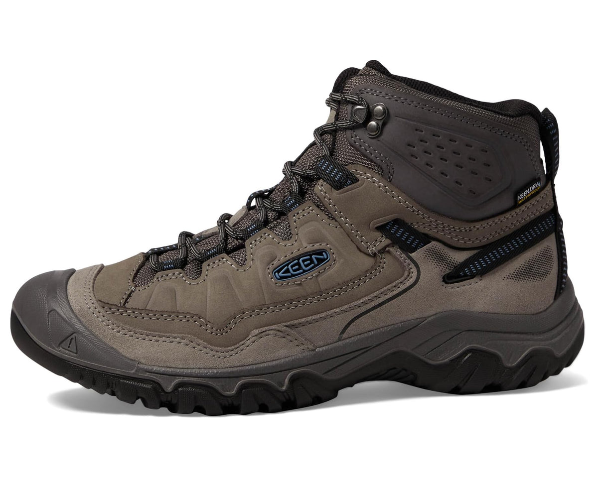 Men's KEEN Targhee 4 Mid Height Durable Comfortable Waterproof Steel Grey/Coronet Blue