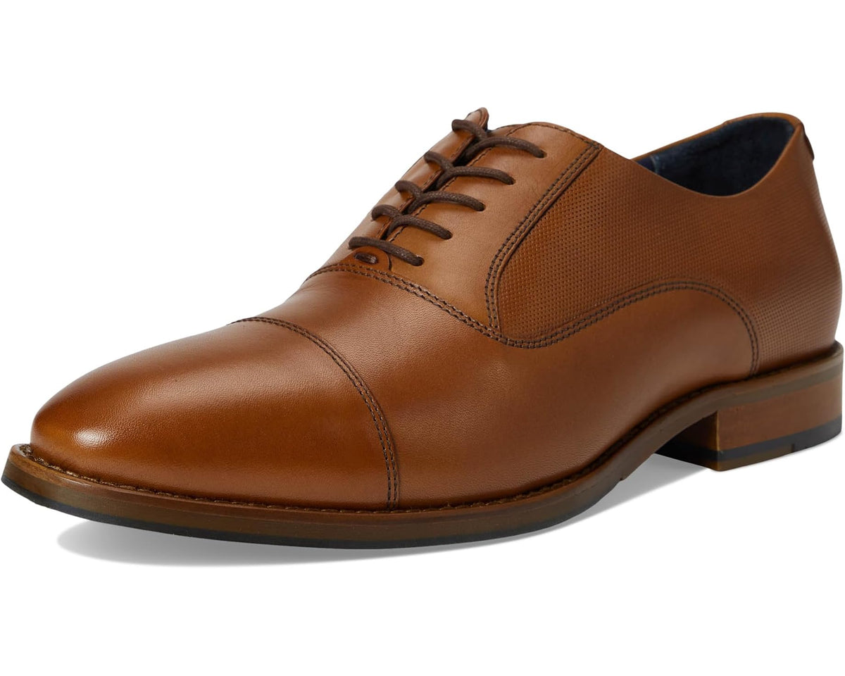Men's Johnston & Murphy Landry Embossed Cap Toe Tan Full Grain