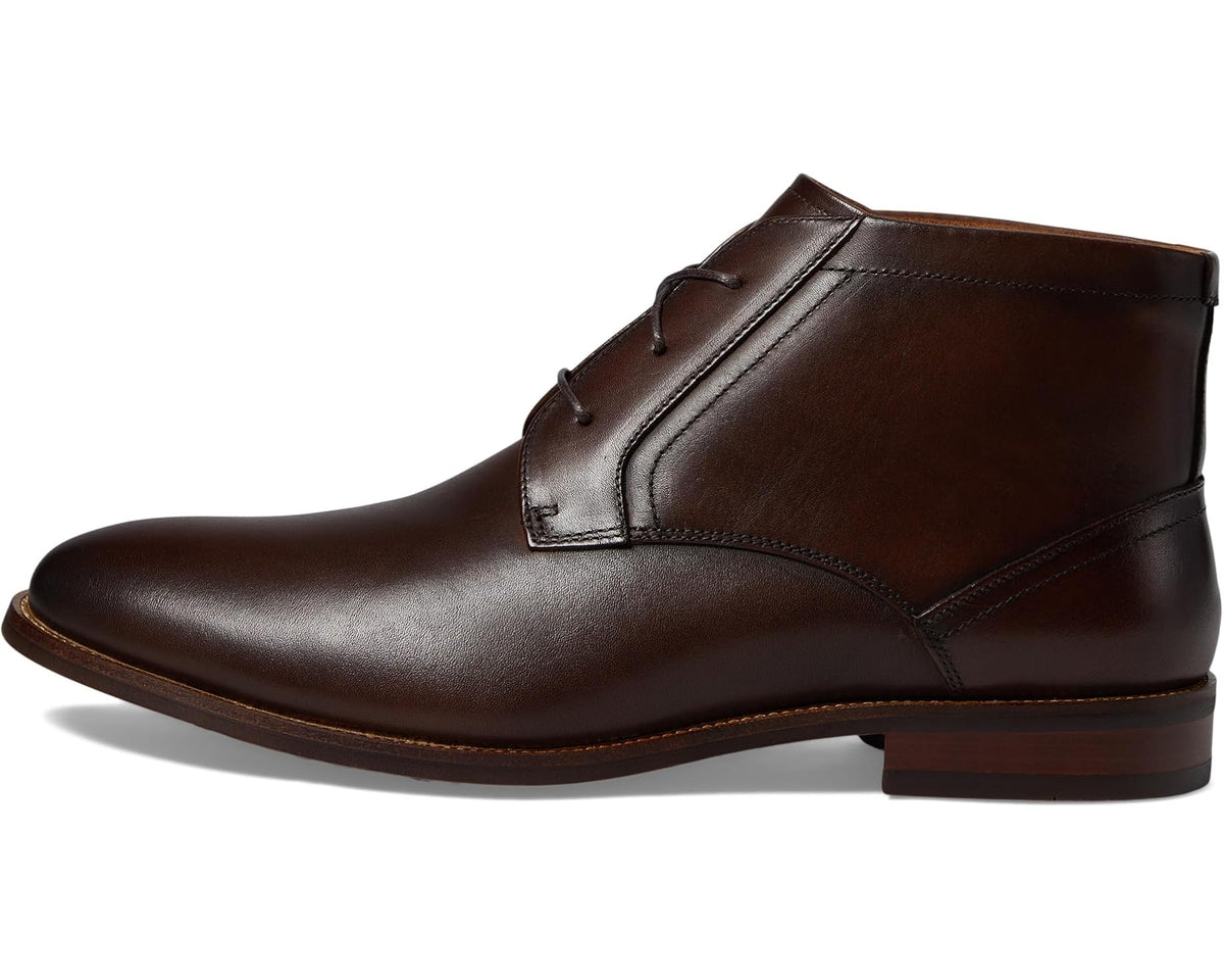 Men's Florsheim Rucci Plain Toe Chukka Boot Brown Smooth