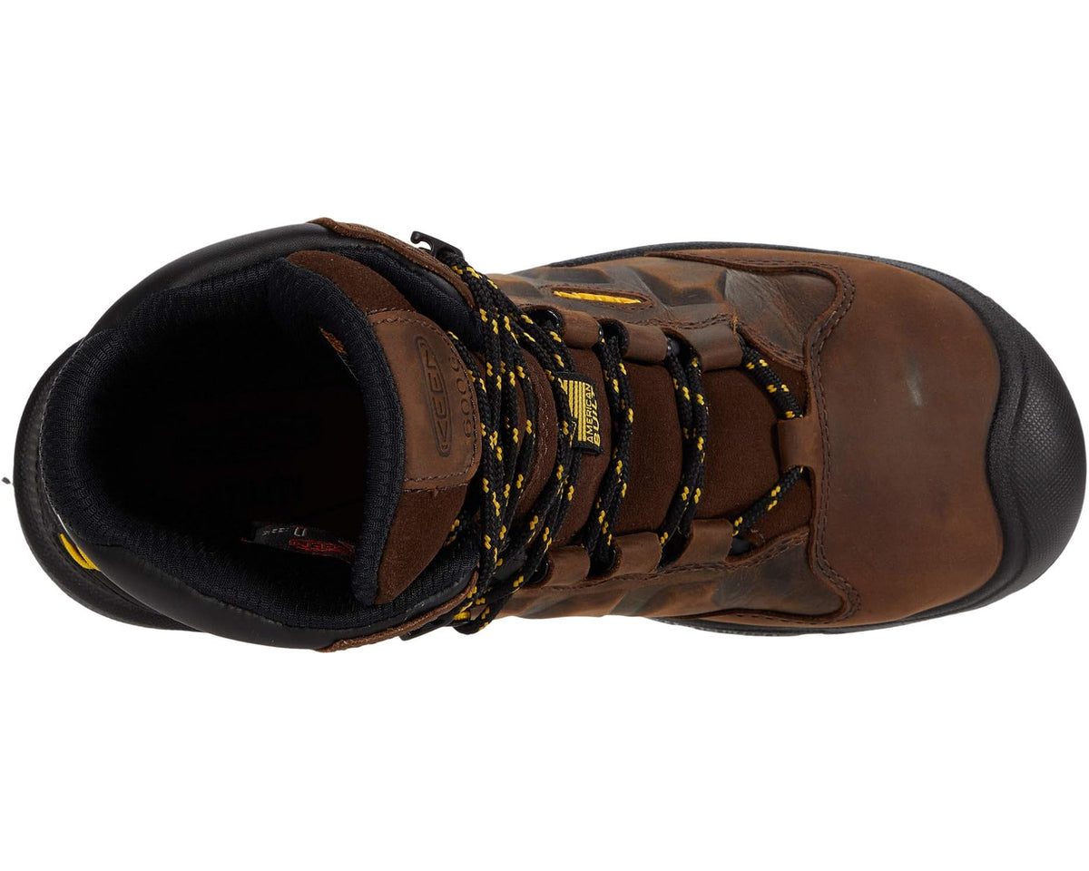 Men's KEEN Utility Dover 8 Insulated Waterproof Boot (Carbon-fiber Toe) Dark Earth/Black