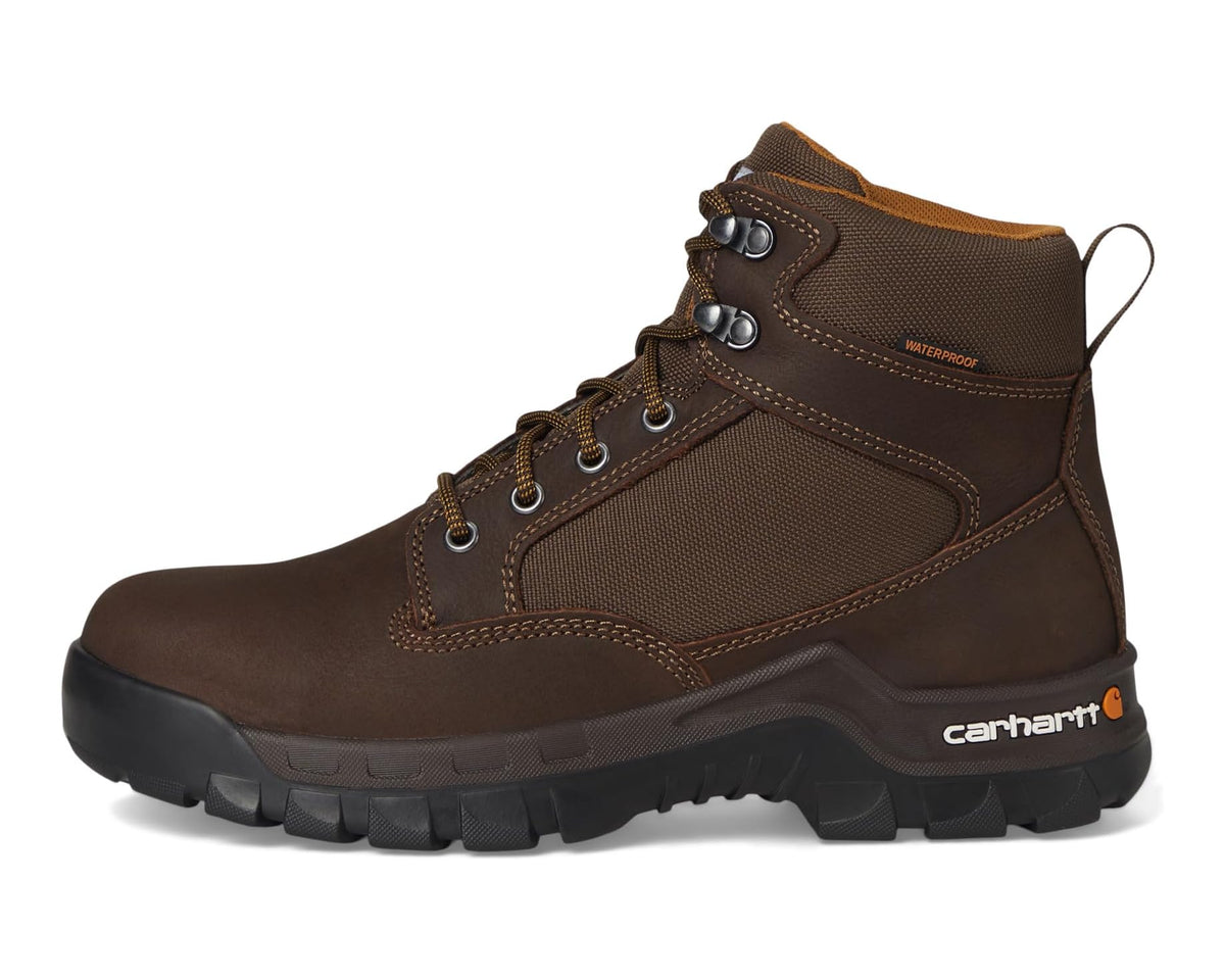 Men's Carhartt Rugged Flex 6 Waterproof Soft Toe Chocolate Brown Oil Tanned
