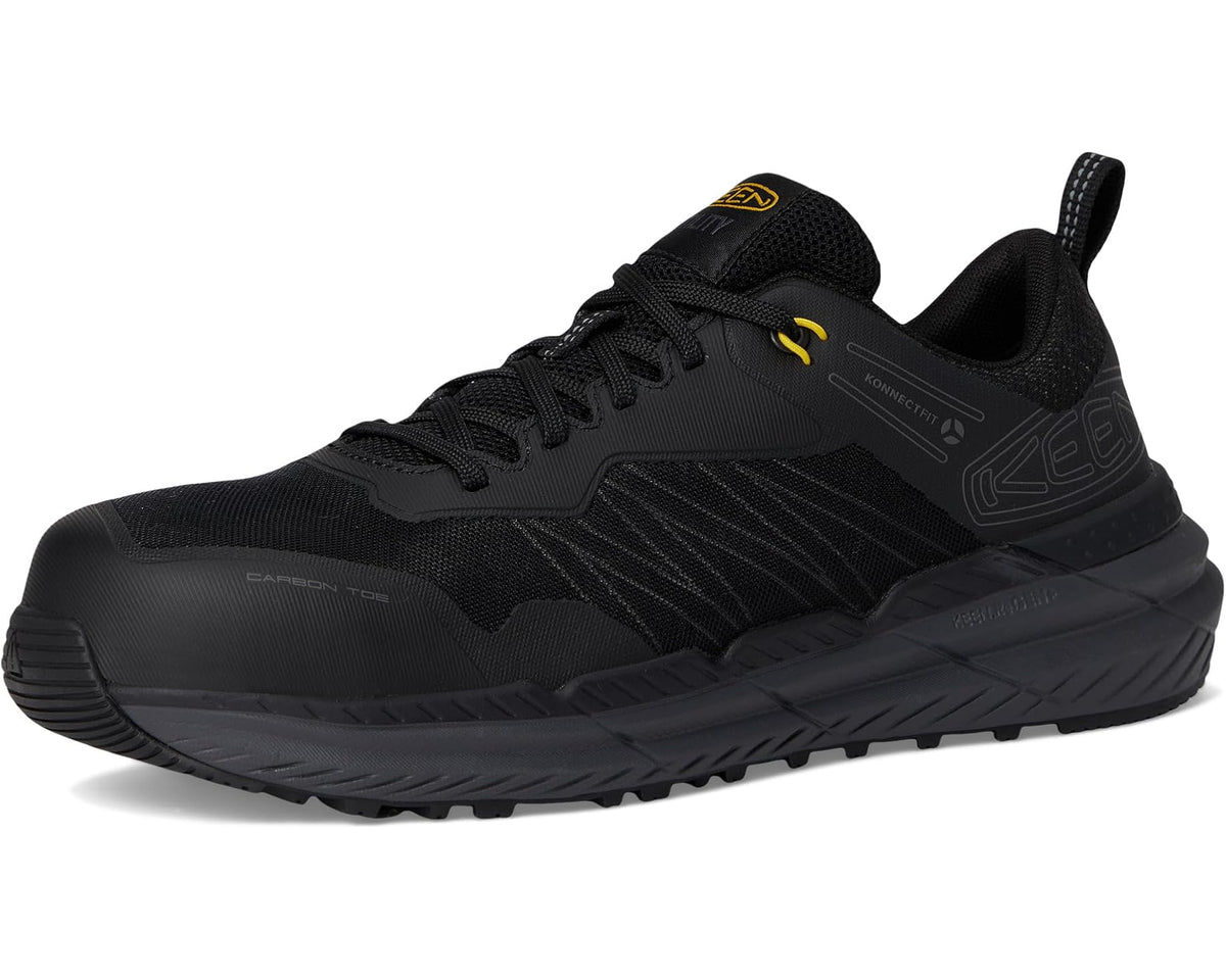 Men's KEEN Utility Speedworks Work Sneakers (Carbon-Fiber Toe) Black/Steel Grey