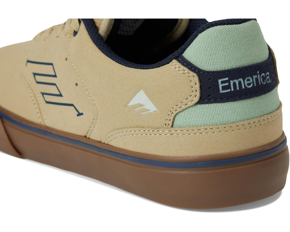 Men's Emerica The Low Vulc Tan/Blue/Green