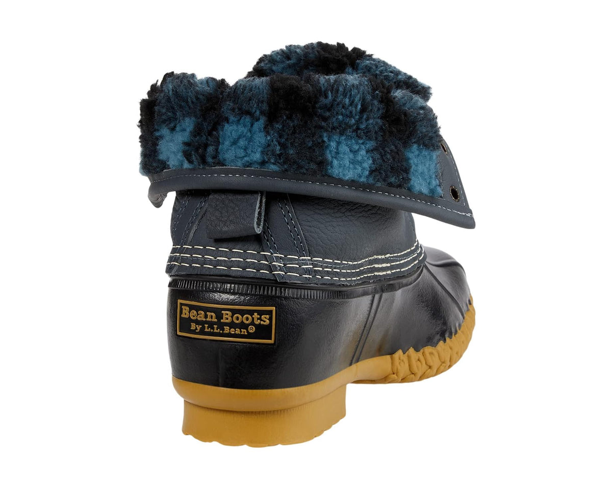 Men's L.L.Bean Bean Boots 8 Fleece Lined Insulated Iron/Black/Gum/Slate Plaid