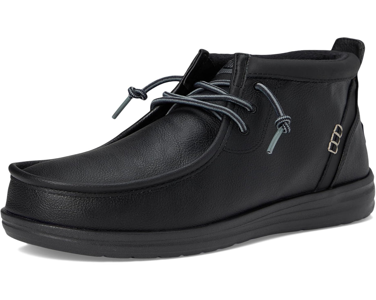 Men's Hey Dude Wally Mid GripR Classic Black/Black