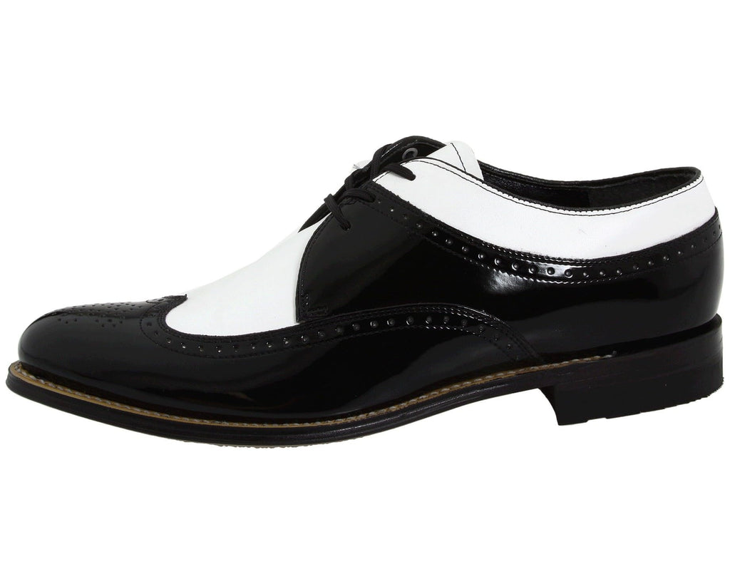 Men's Stacy Adams Dayton - Wingtip Black w/ White