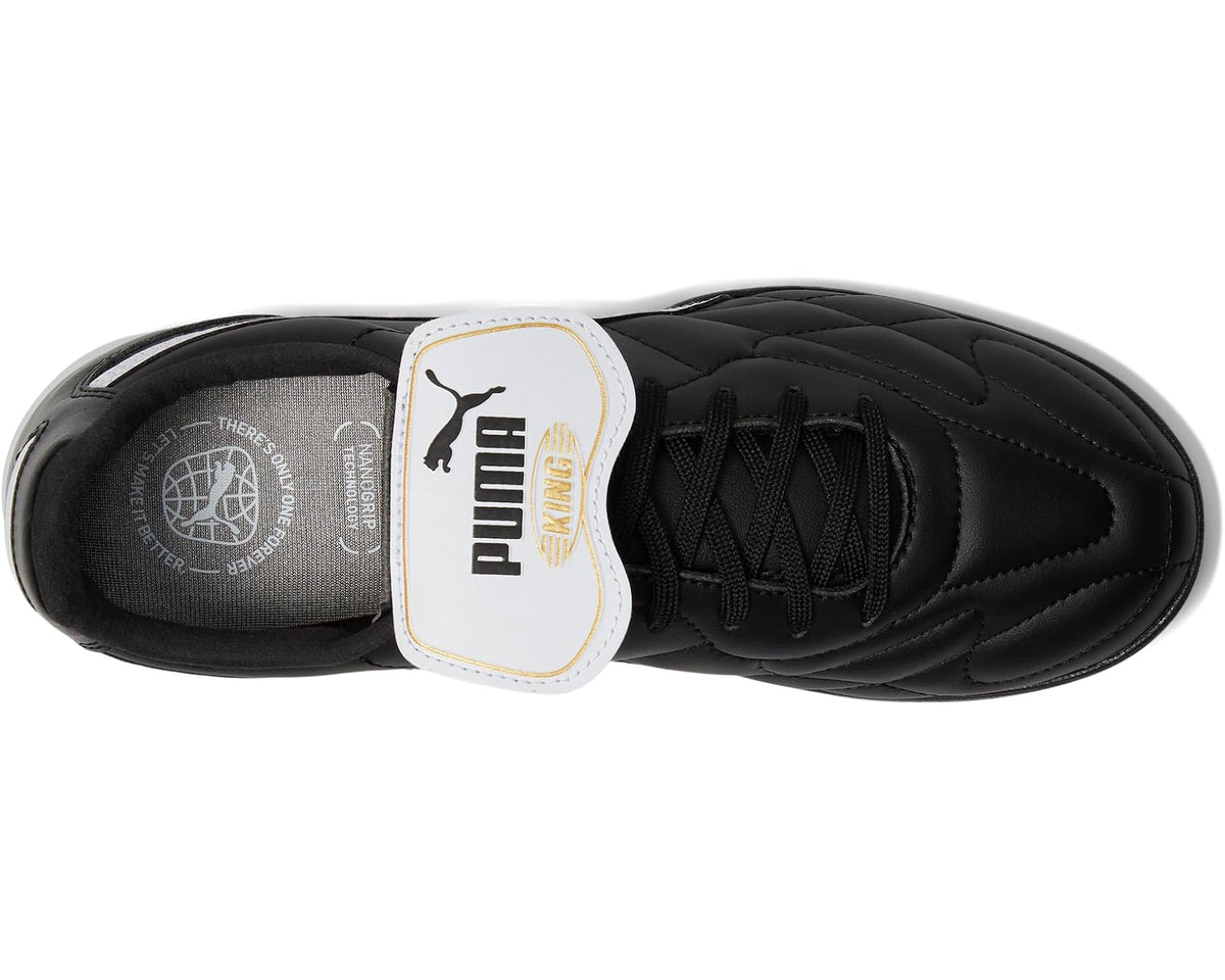 Men's PUMA King Top Turf Training Soccer Cleats PUMA Black/PUMA White/PUMA Gold