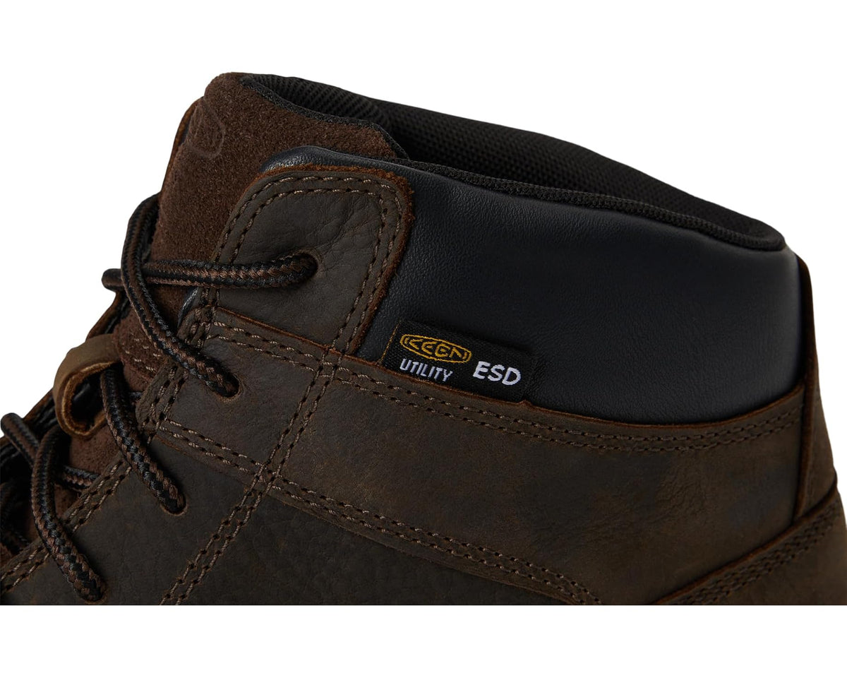 Men's KEEN Utility Gibson ESD Boot (Carbon-Fiber Toe) Cascade Brown/Black