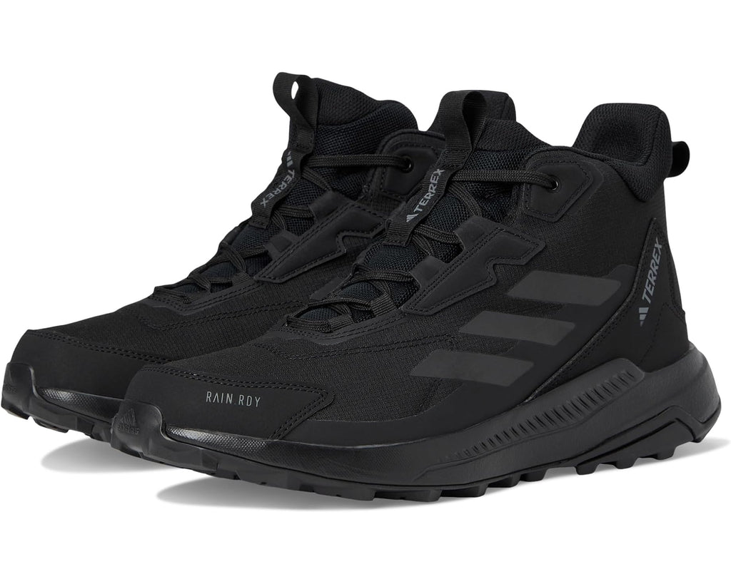Men's adidas Outdoor Terrex Anylander Mid RAIN.RDY Hiking Shoes Black/Black/Grey