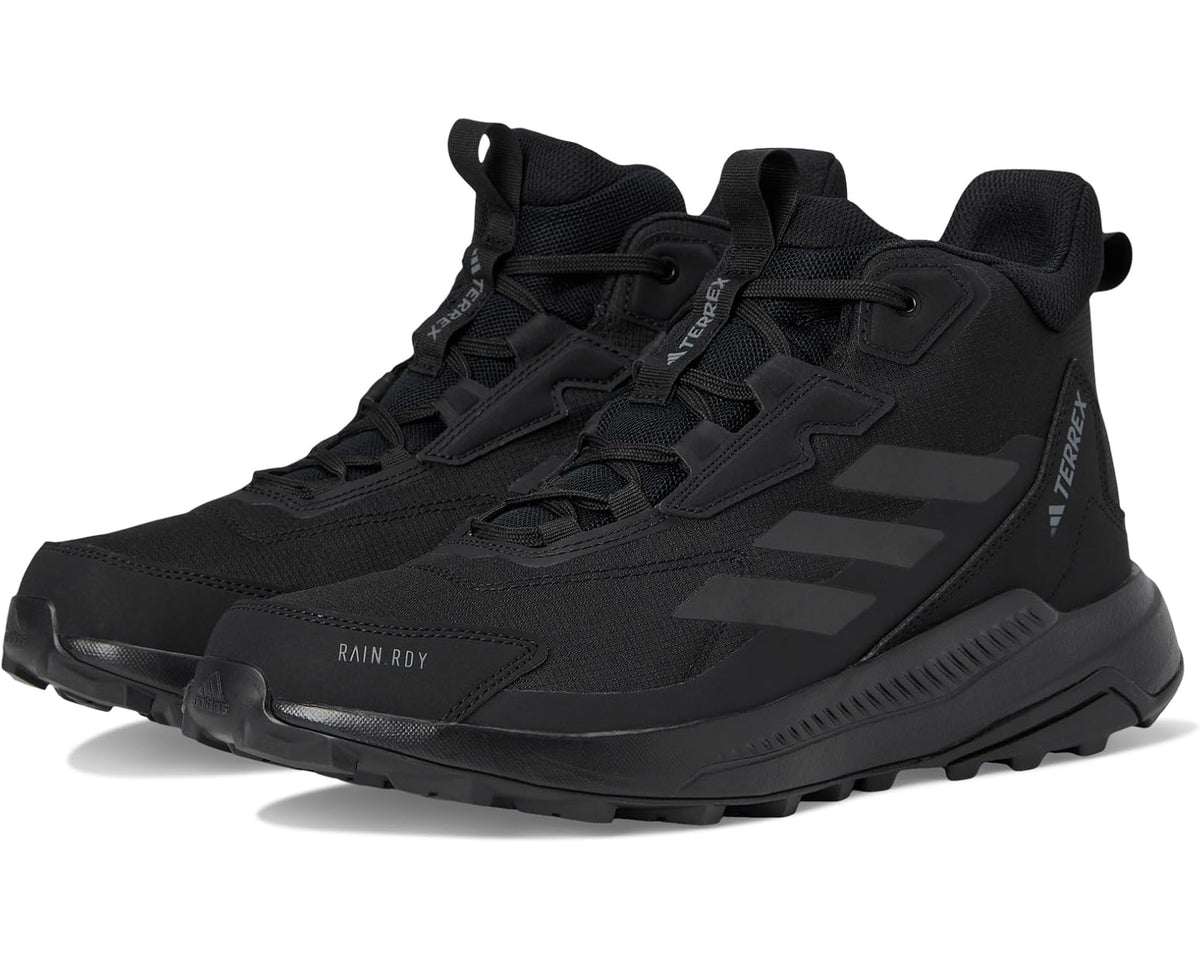 Men's adidas Outdoor Terrex Anylander Mid RAIN.RDY Hiking Shoes Black/Black/Grey