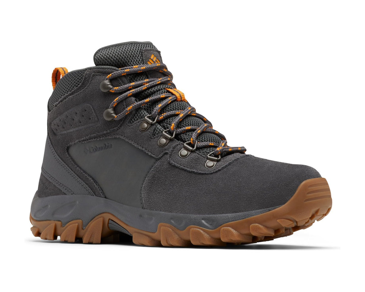 Men's Columbia Newton Ridge Plus II Suede Waterproof Dark Grey/Gold Amber