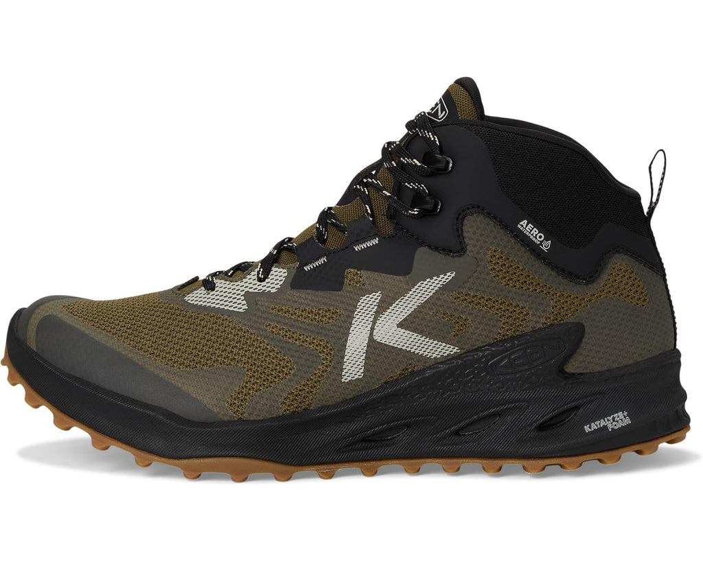 Men's KEEN Zionic NXT Waterproof Hiking Boots Dark Olive/Black
