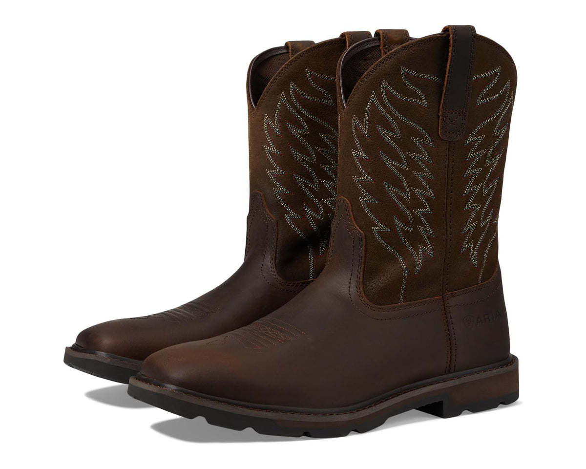 Men's Ariat Groundbreaker Wide Square Toe Brown