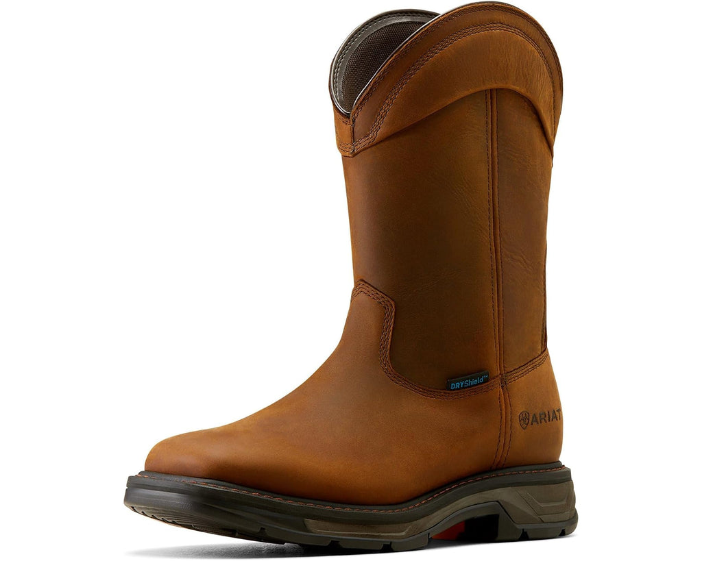 Men's Ariat WorkHog XT Wellington Waterproof Work Boot Distressed Brown