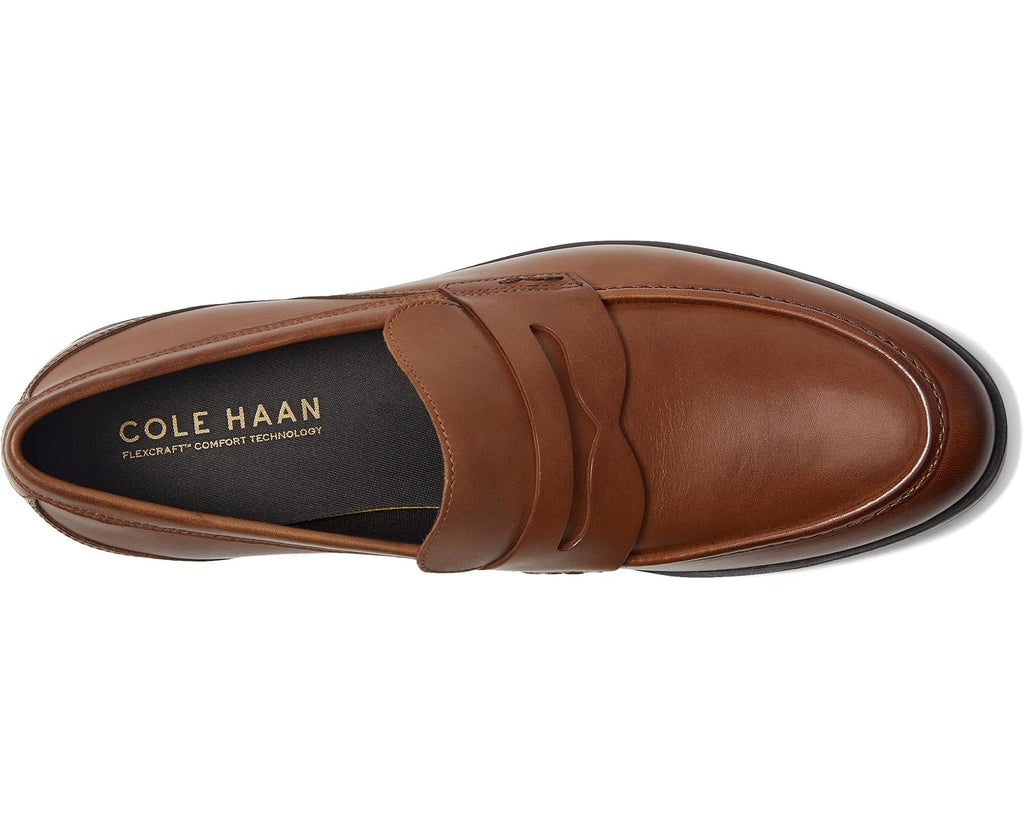 Men's Cole Haan Newmark Grand Penny Loafers British Tan/Dark Brown